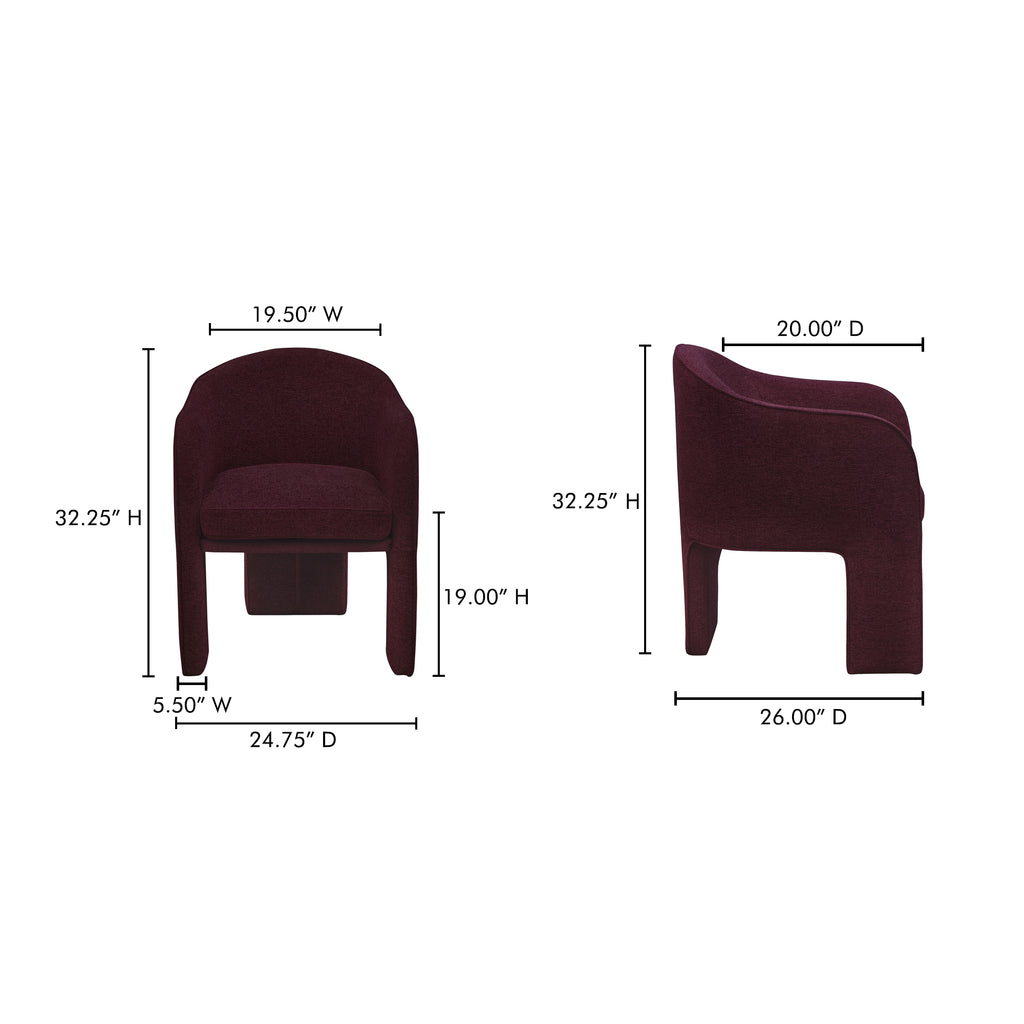Clara Dining Chair Plum - 1630Living