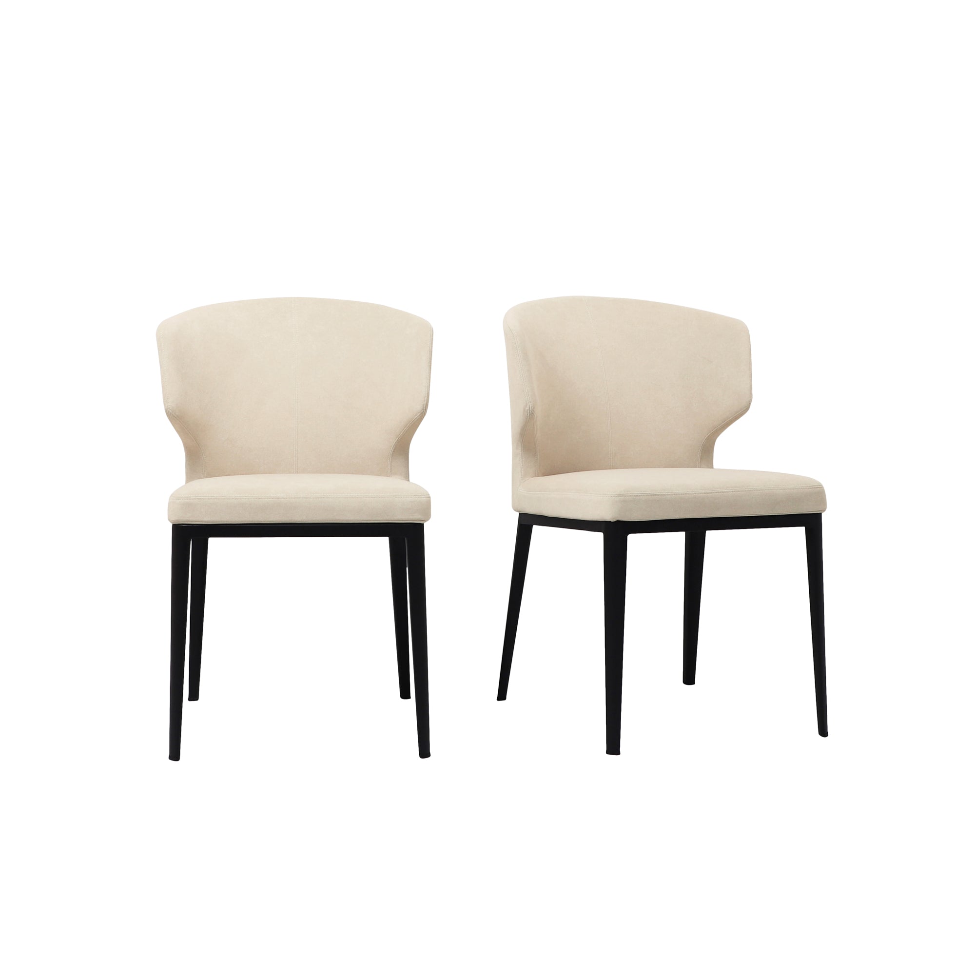 Delaney Dining Chair Warm Beige - Set of Two - 1630Living