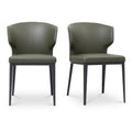 Delaney Dining Chair Dark Green - Set of Two - 1630Living