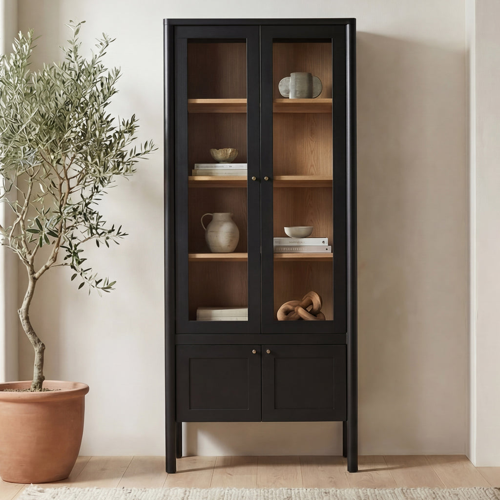 Hannah Tall Cabinet Black - 1630Living