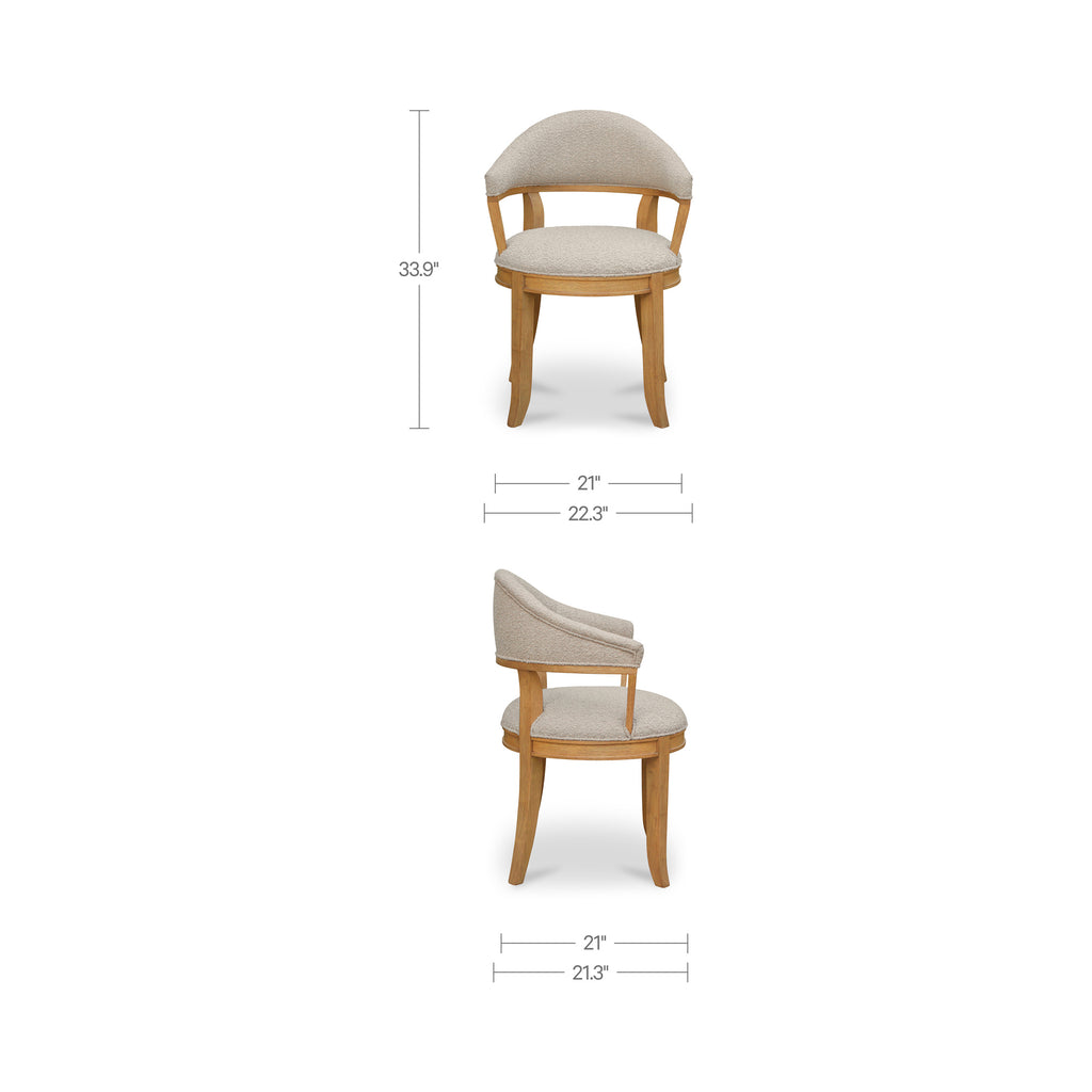 Carlos Dining Chair Taupe - 1630Living