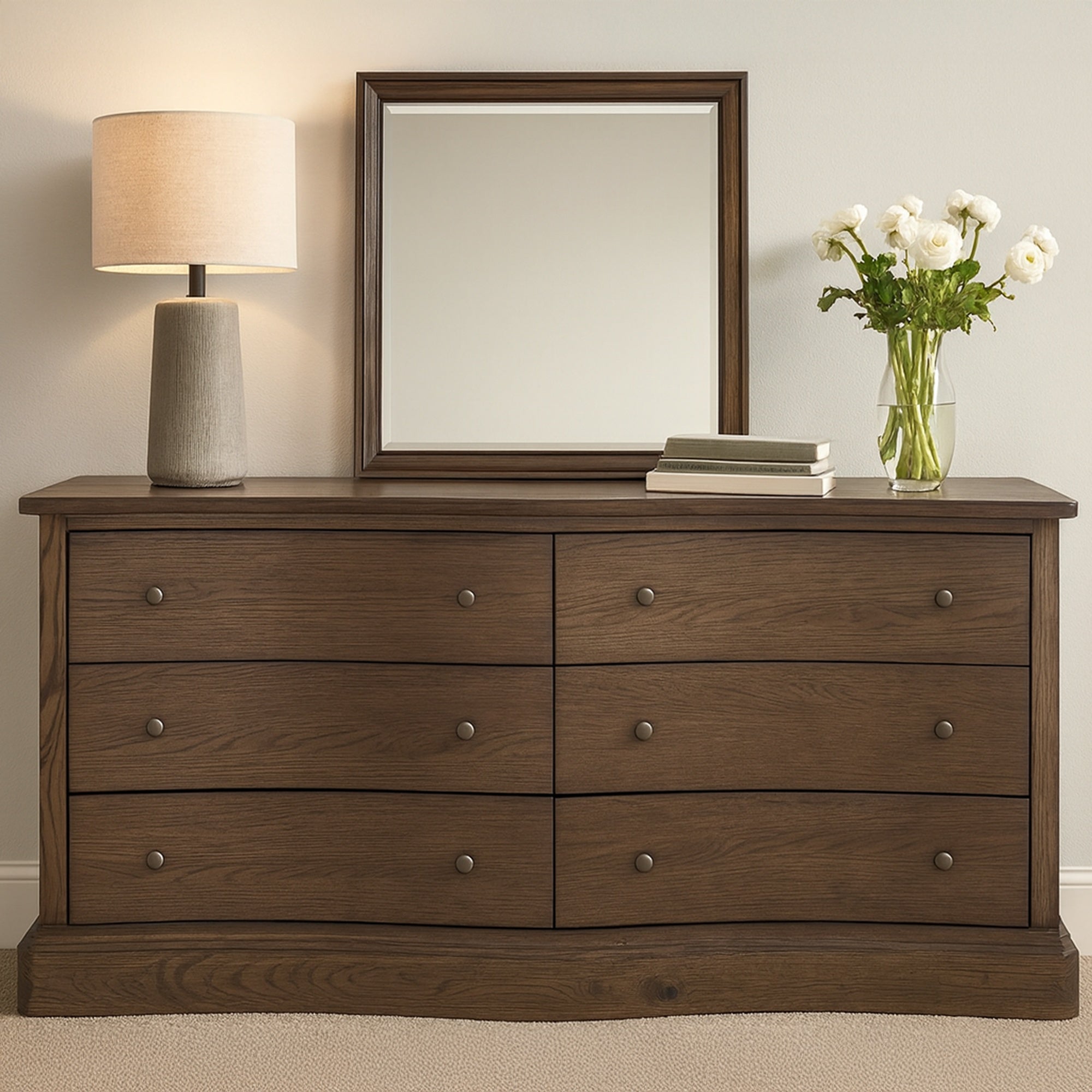 Clarence 6 Drawer Dresser Warm Brown - 1630Living