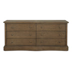 Clarence 6 Drawer Dresser Warm Brown