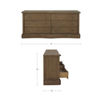 Clarence 6 Drawer Dresser Warm Brown - 1630Living