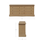 Clarence 6 Drawer Dresser Natural - 1630Living