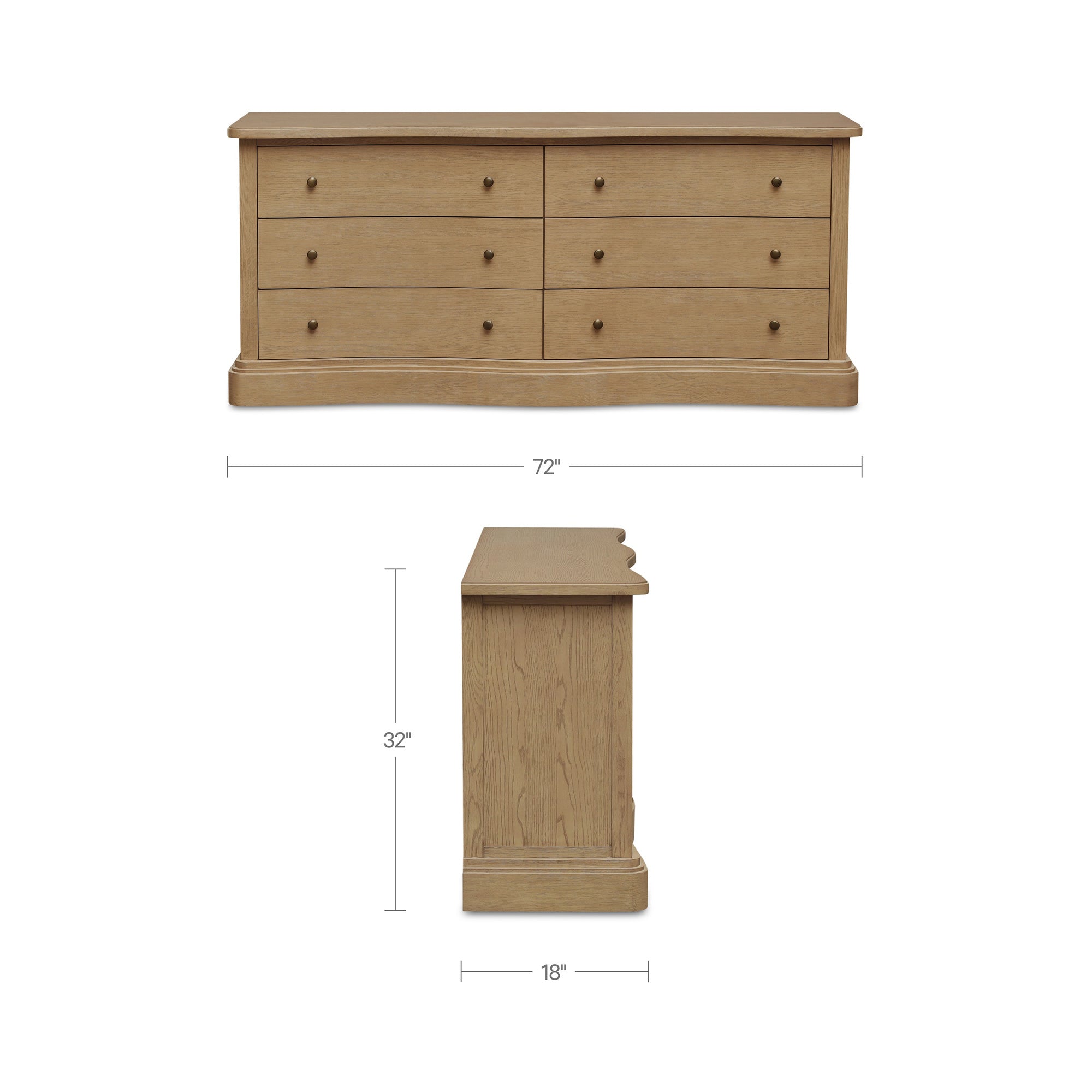 Clarence 6 Drawer Dresser Natural - 1630Living