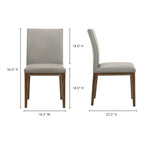 Frankie Dining Chair Grey - Set Of Two - 1630Living