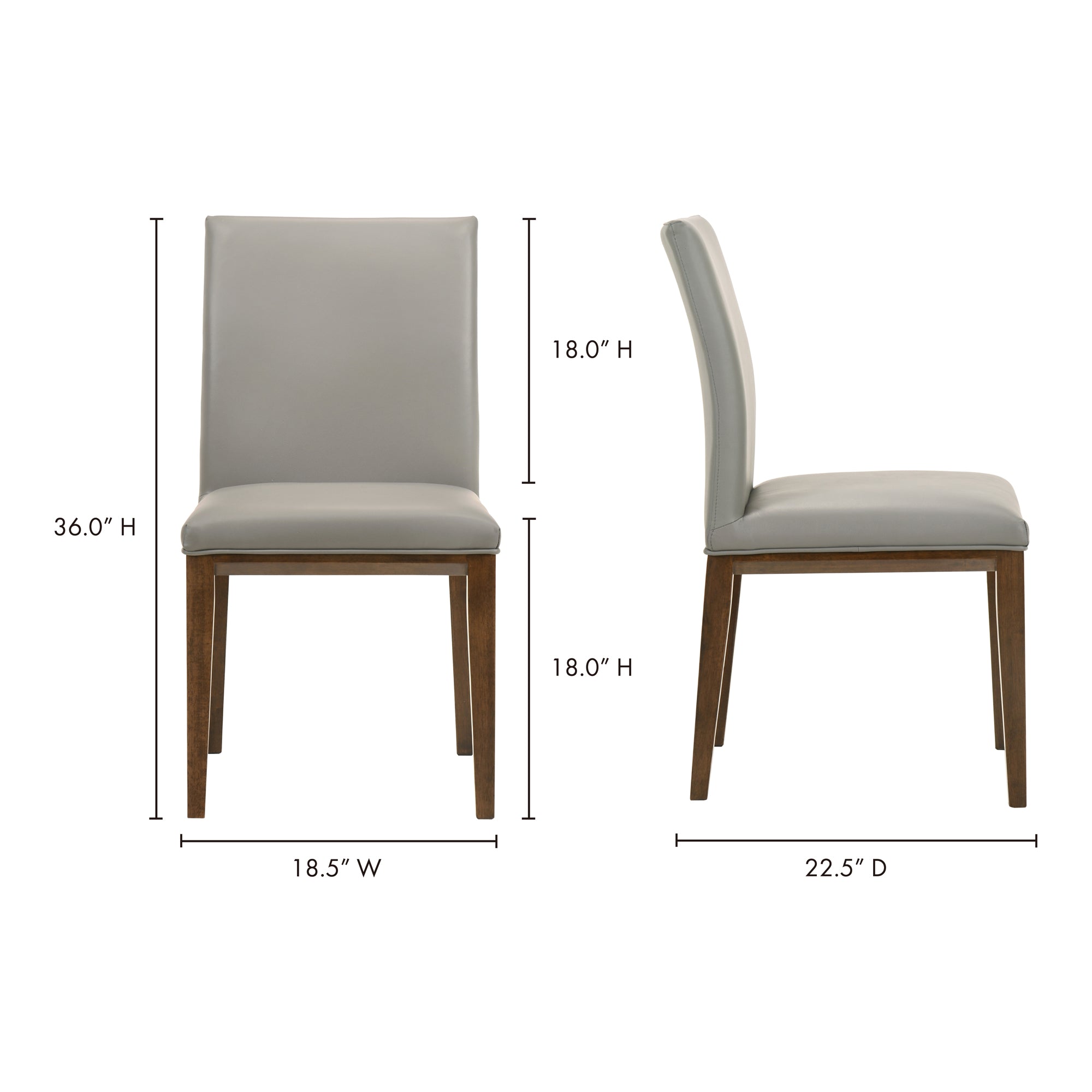 Frankie Dining Chair Grey - Set Of Two - 1630Living