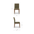 Frankie Dining Chair Olive - Set Of Two - 1630Living