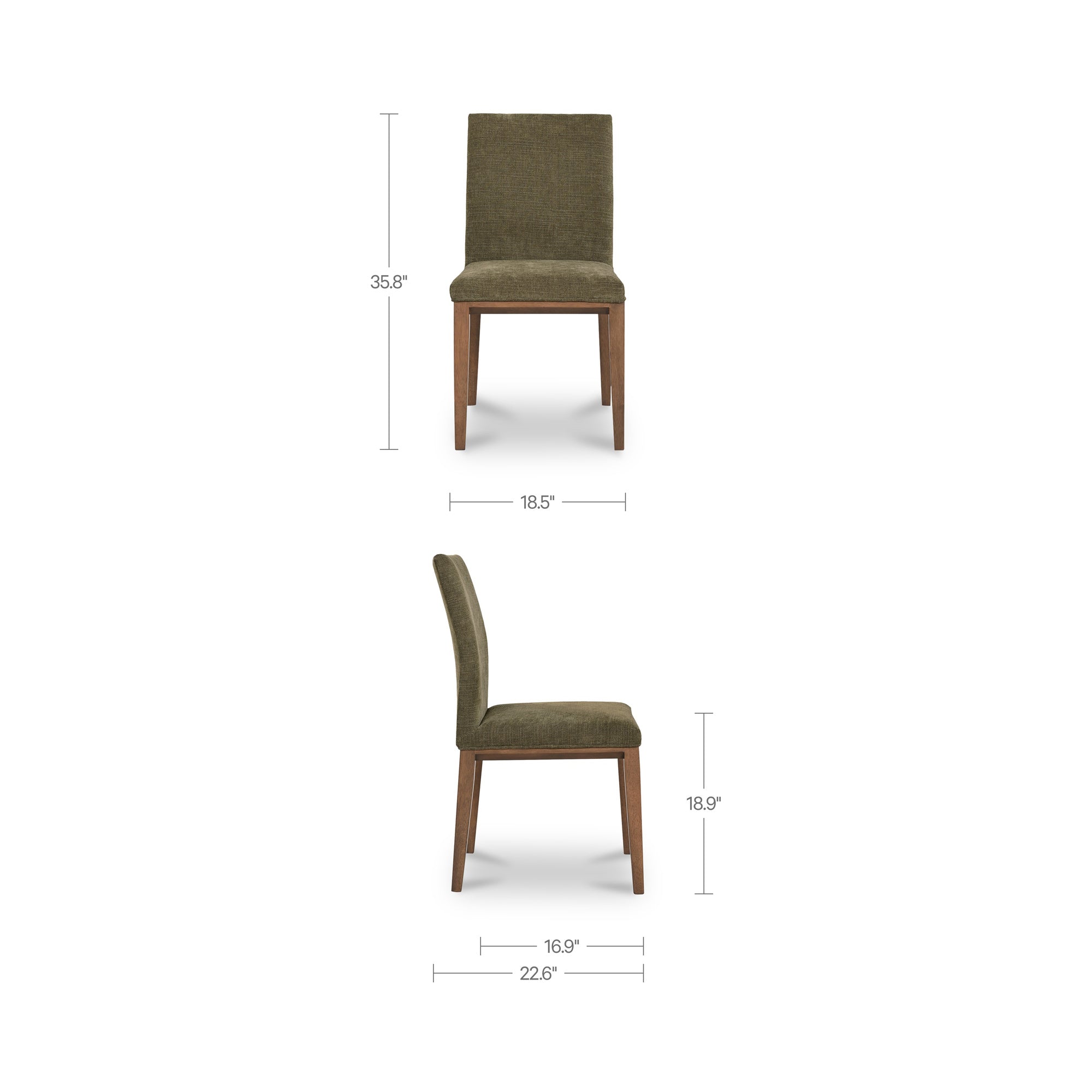 Frankie Dining Chair Olive - Set Of Two - 1630Living