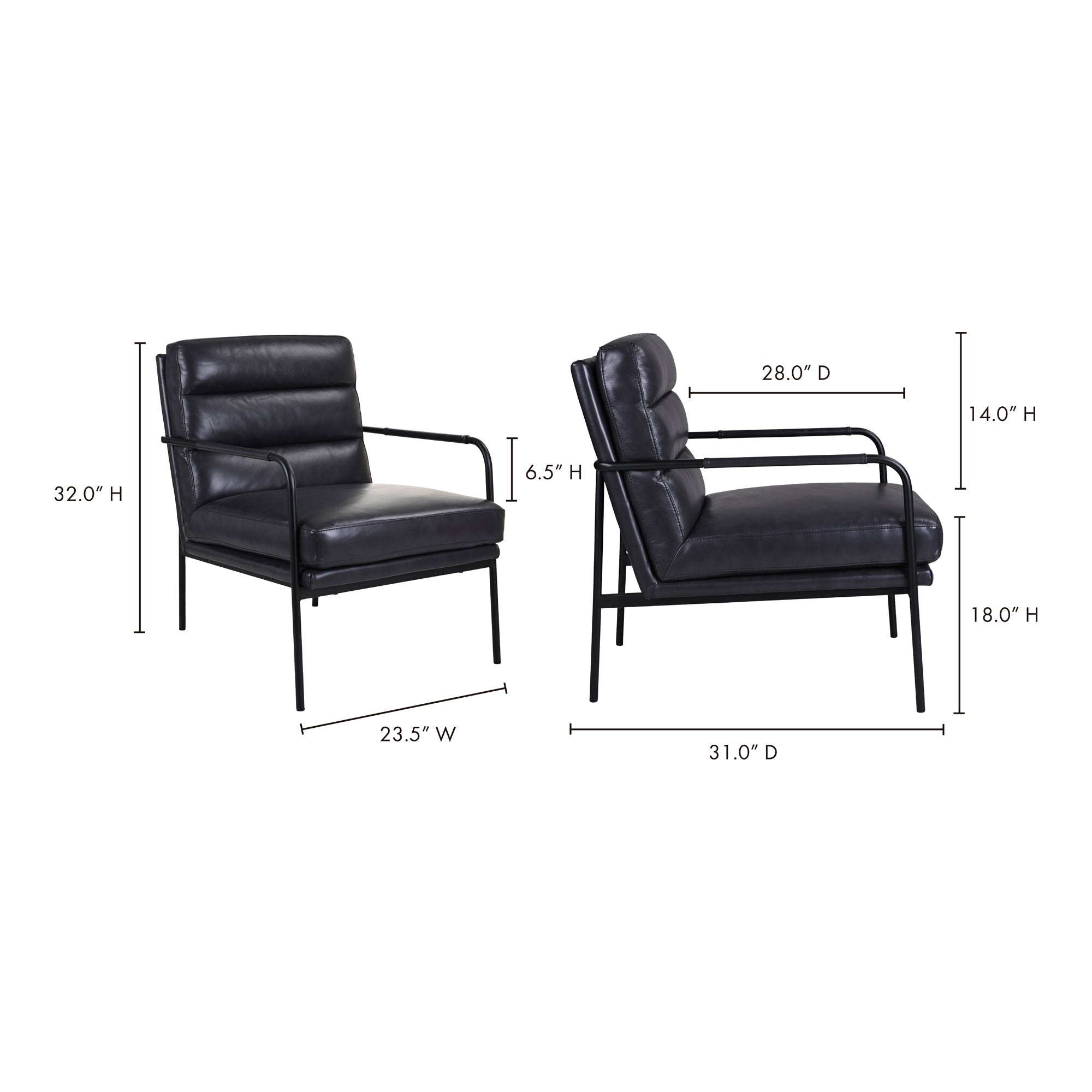 Verlaine Chair Raven Black - 1630Living
