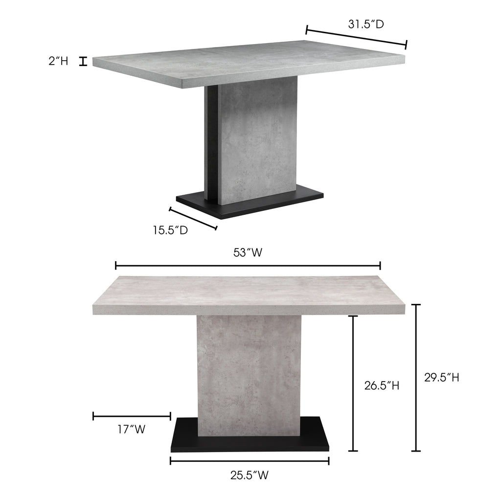 Hanlon Dining Table Light Grey - 1630Living