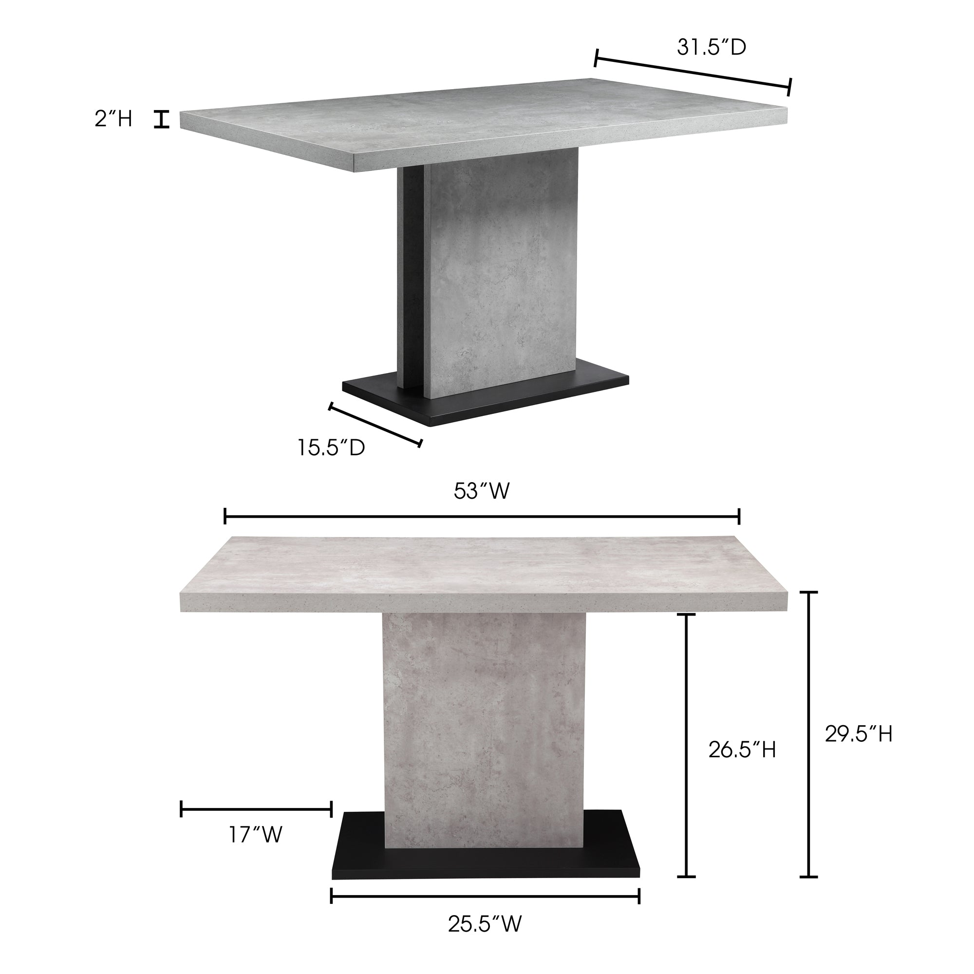 Hanlon Dining Table Light Grey - 1630Living