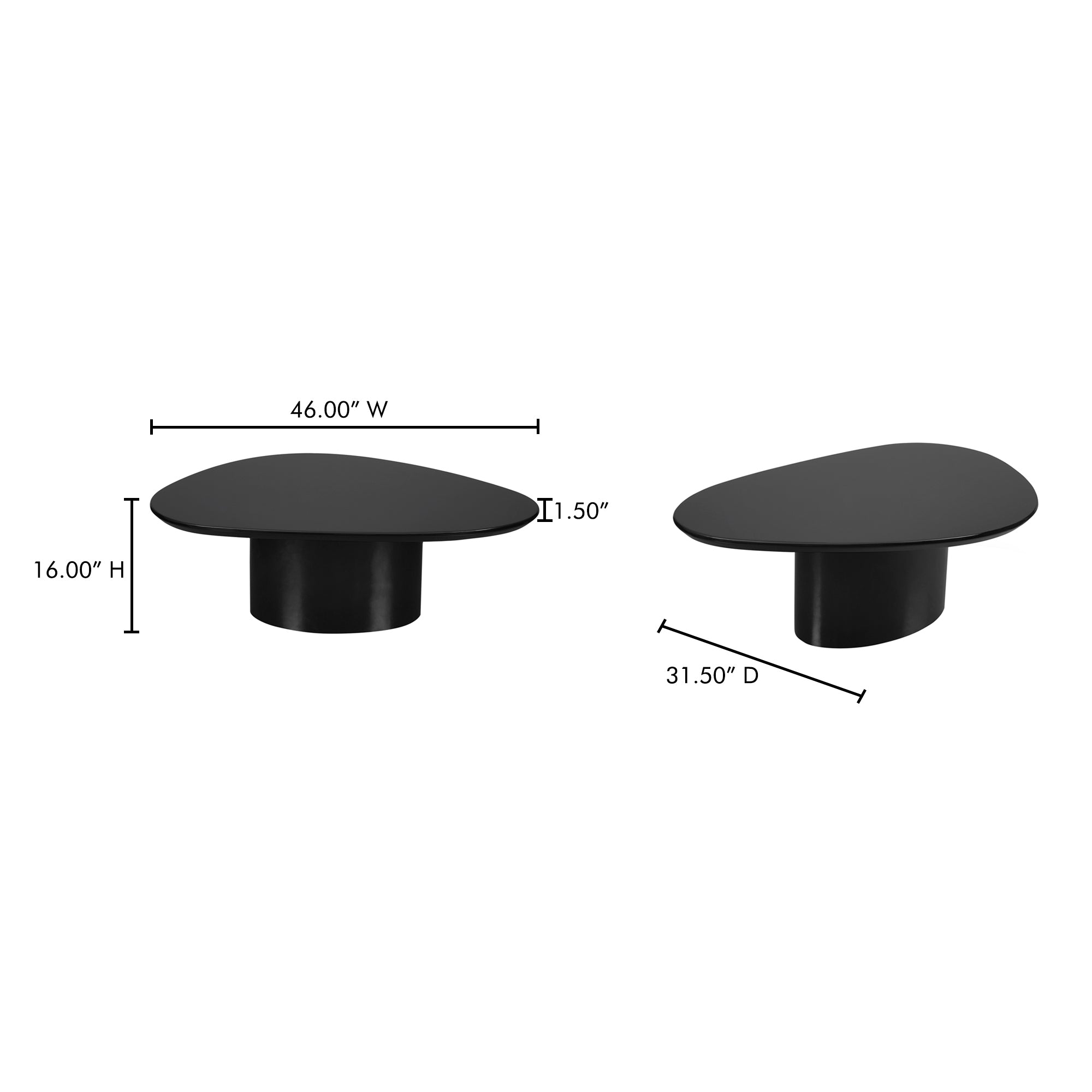 Eden Coffee Table Black Lacquer - 1630Living