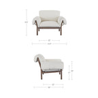 Cardero Lounge Chair Ivory - 1630Living