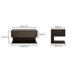 Jonah Floating Nightstand Dark Brown - 1630Living