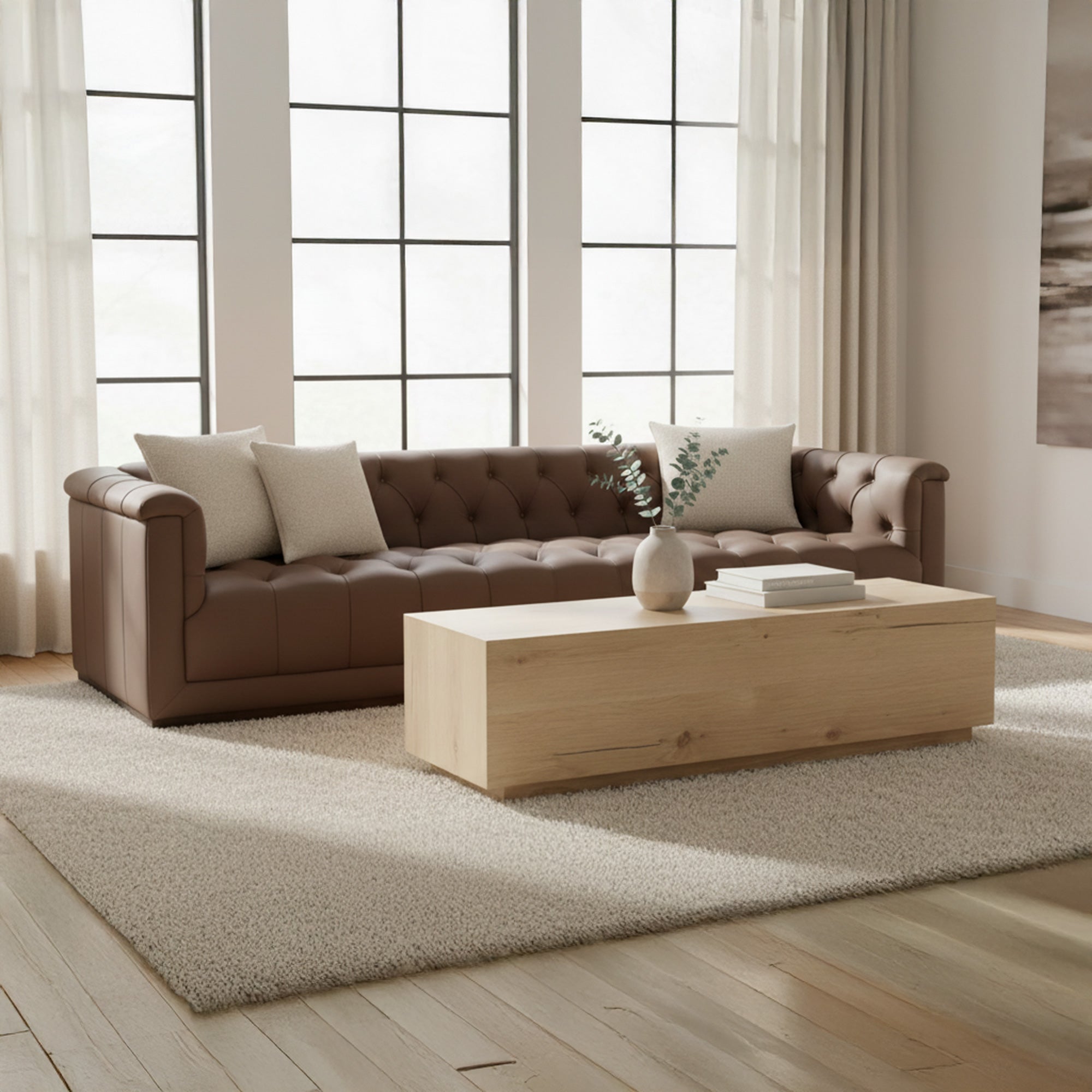 Sawyer Coffee Table Rustic Oak - 1630Living