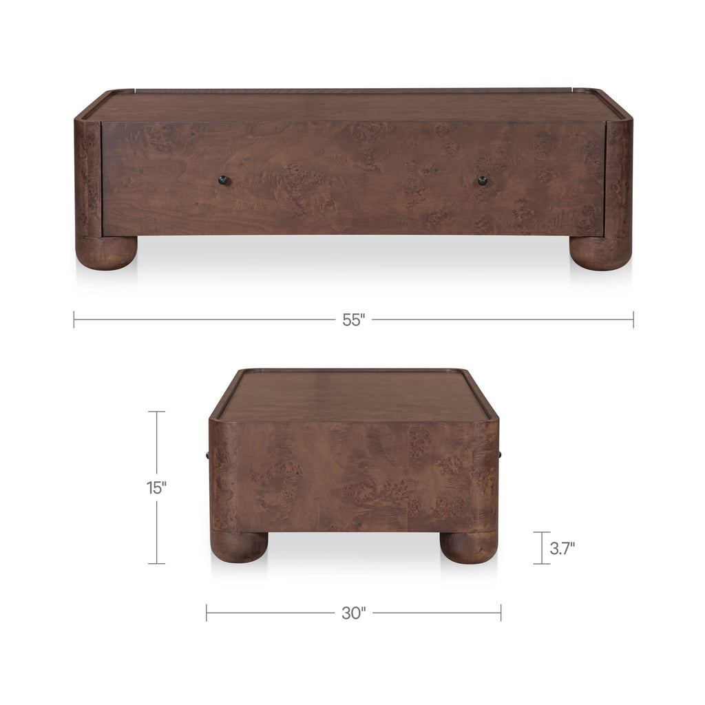 Gibson Coffee Table Burl - 1630Living