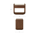 Enns Nightstand Dark Brown - 1630Living