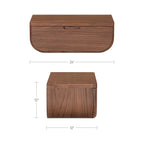 Hettie Floating Nightstand Dark Brown - 1630Living