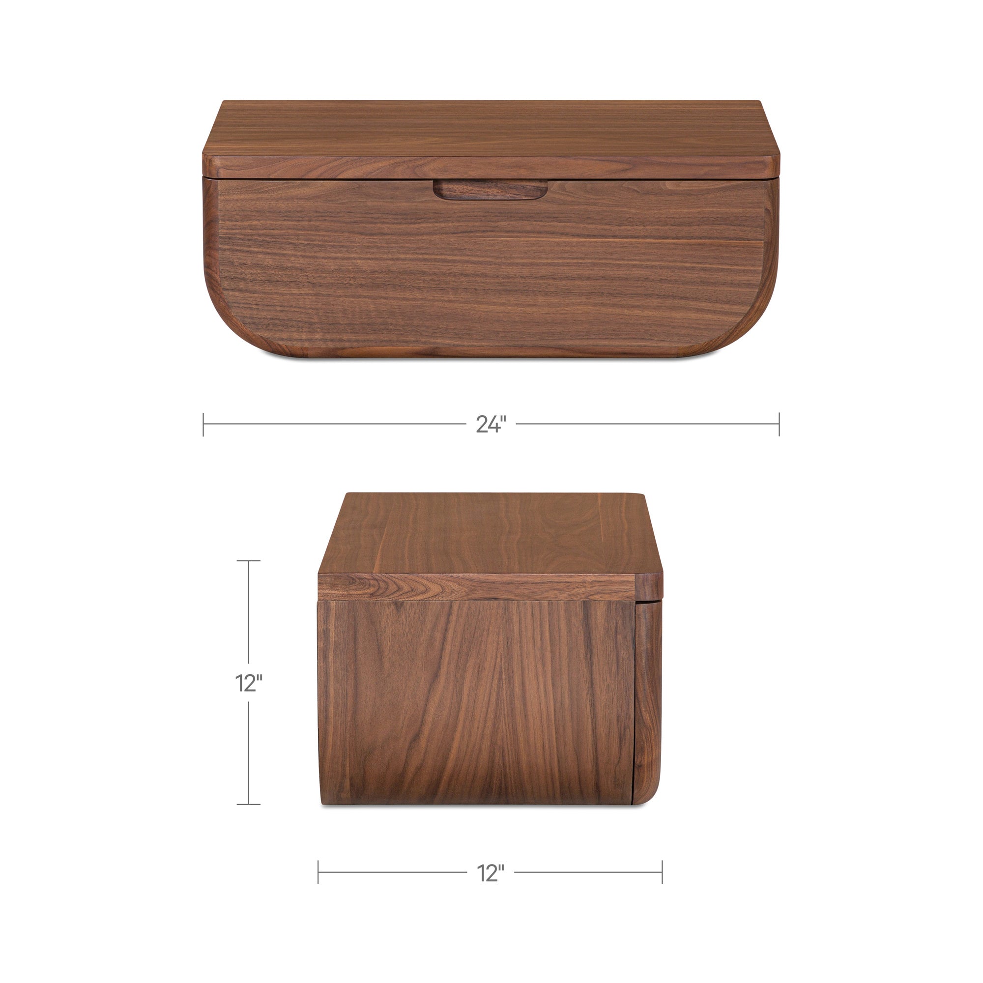 Hettie Floating Nightstand Dark Brown - 1630Living