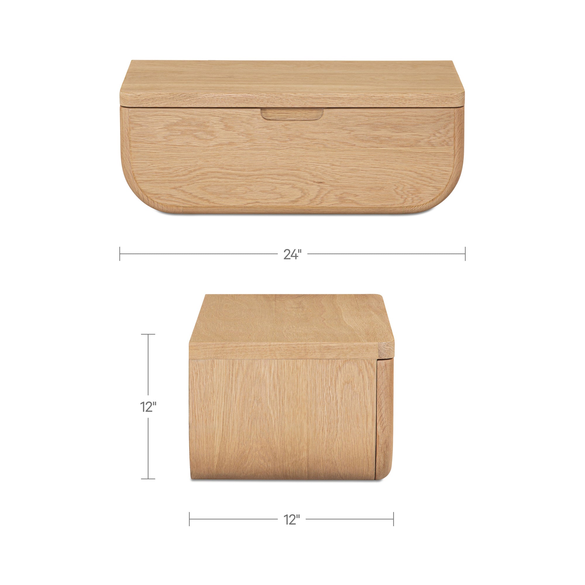 Hettie Floating Nightstand Natural - 1630Living