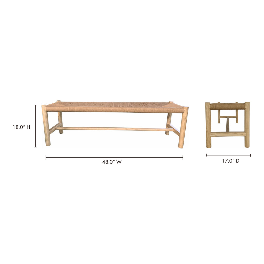 Hawthorn Small Bench Natural - 1630Living