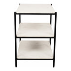 Trine Nightstand White Marble - 1630Living
