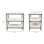 Trine Nightstand White Marble - 1630Living