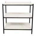 Trine Nightstand White Marble - 1630Living