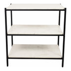 Trine Nightstand White Marble - 1630Living