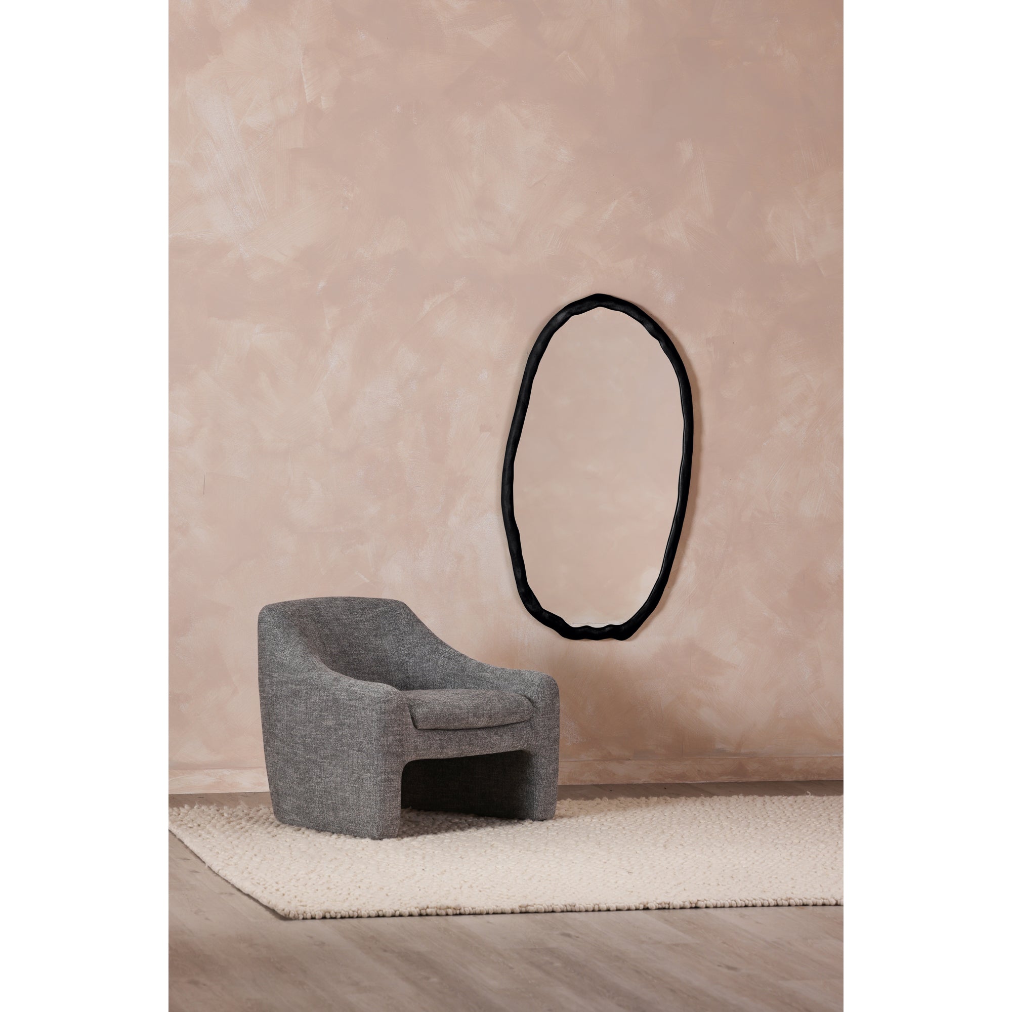 Foundry Oval Mirror Black - 1630Living