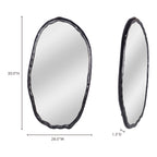 Foundry Oval Mirror Black - 1630Living