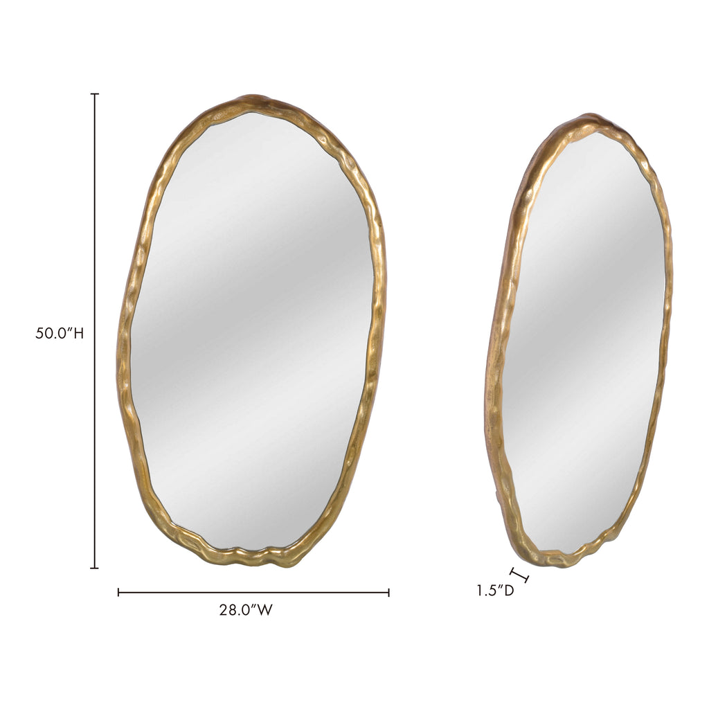 Foundry Oval Mirror Gold - 1630Living