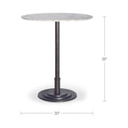 Tori Outdoor Counter Table White Marble - 1630Living