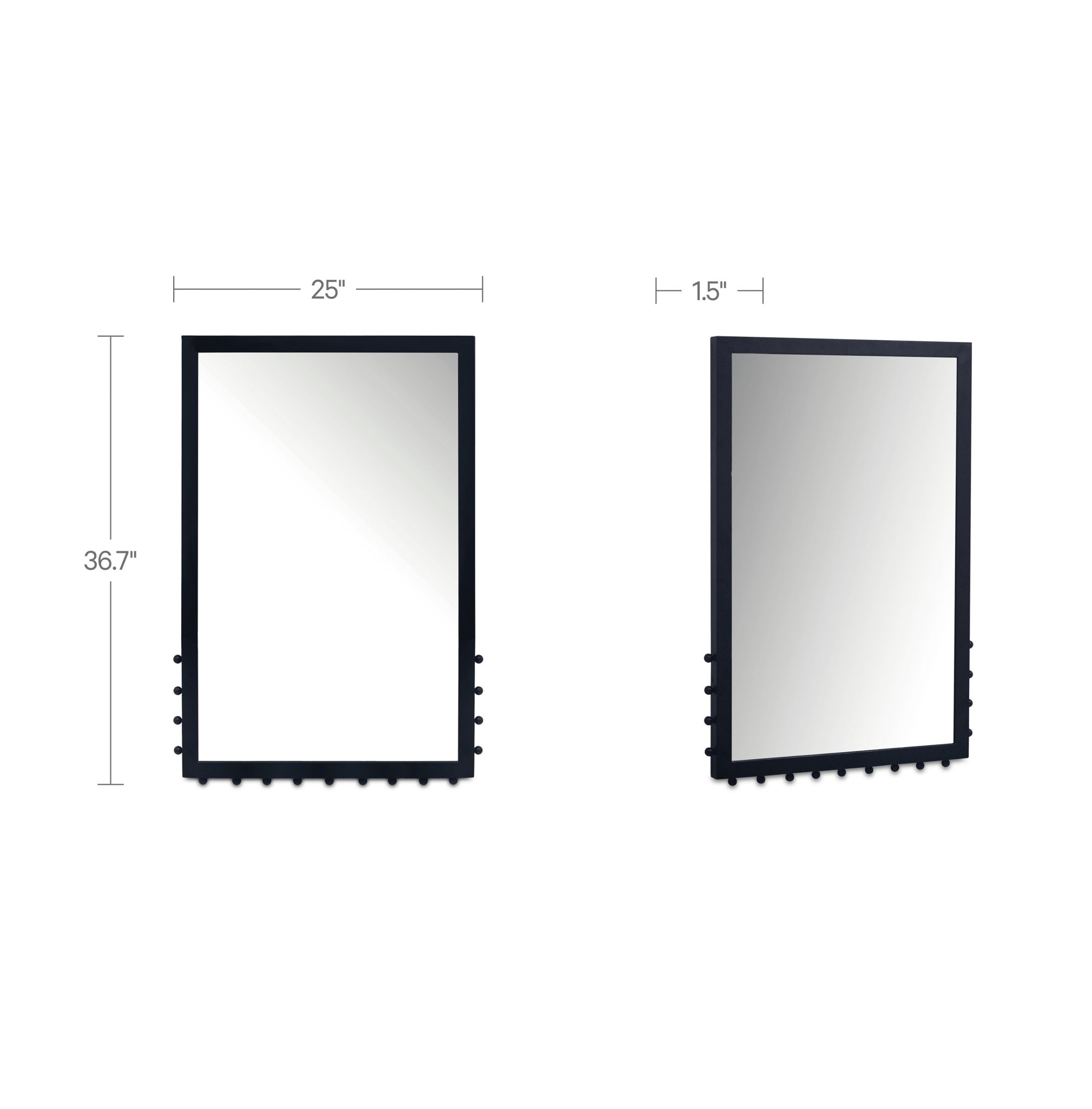Figaro Wall Mirror Black - 1630Living