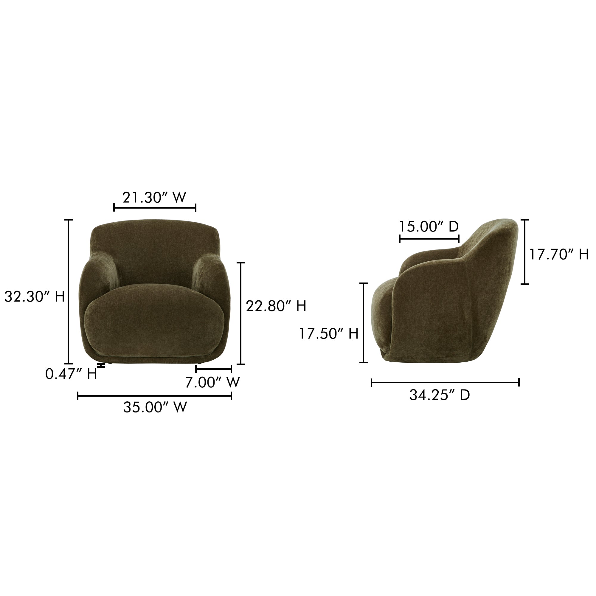 Stevie Lounge Chair Cedar Green - 1630Living
