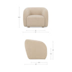 Faye Accent Chair Beige Boucle - 1630Living