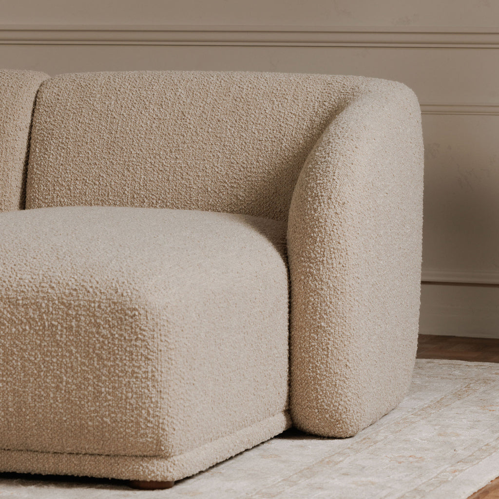 Faye Right Sectional Beige Boucle - 1630Living