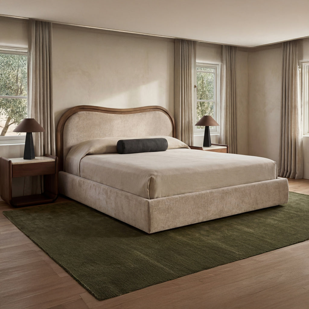 Camilla Queen Bed Oat - 1630Living