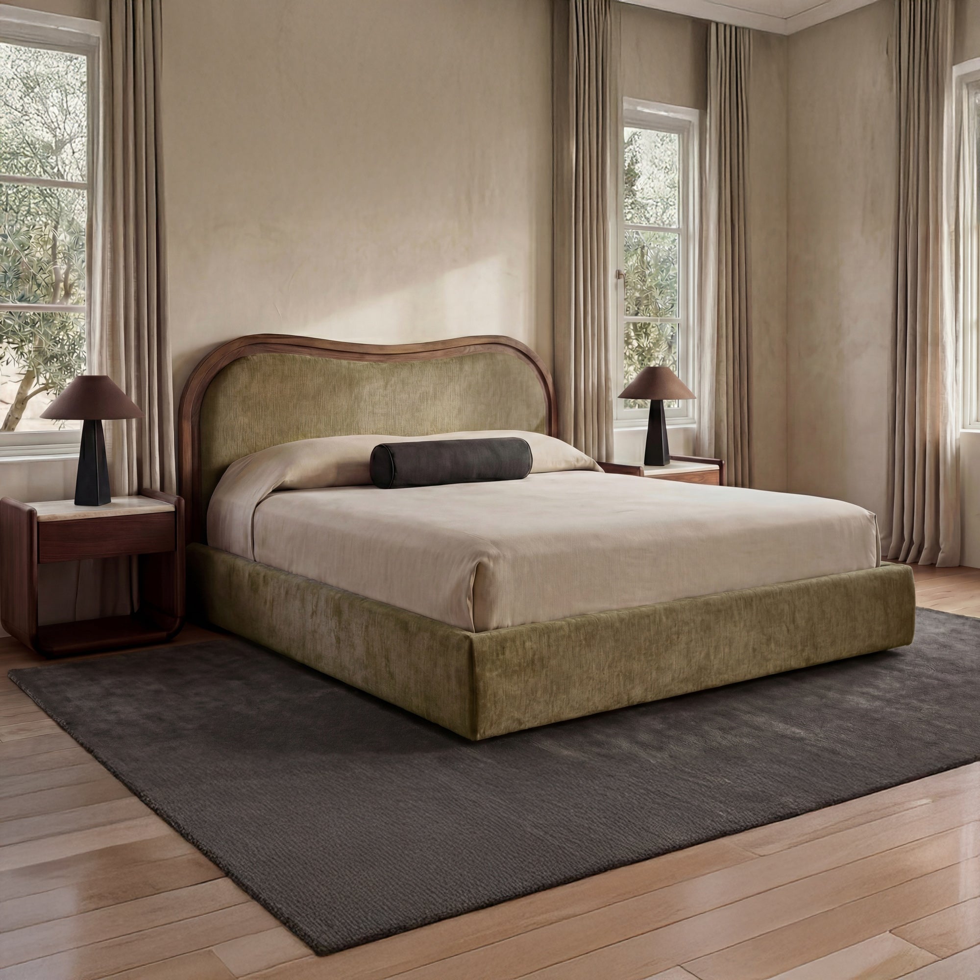 Camilla Queen Bed Green - 1630Living