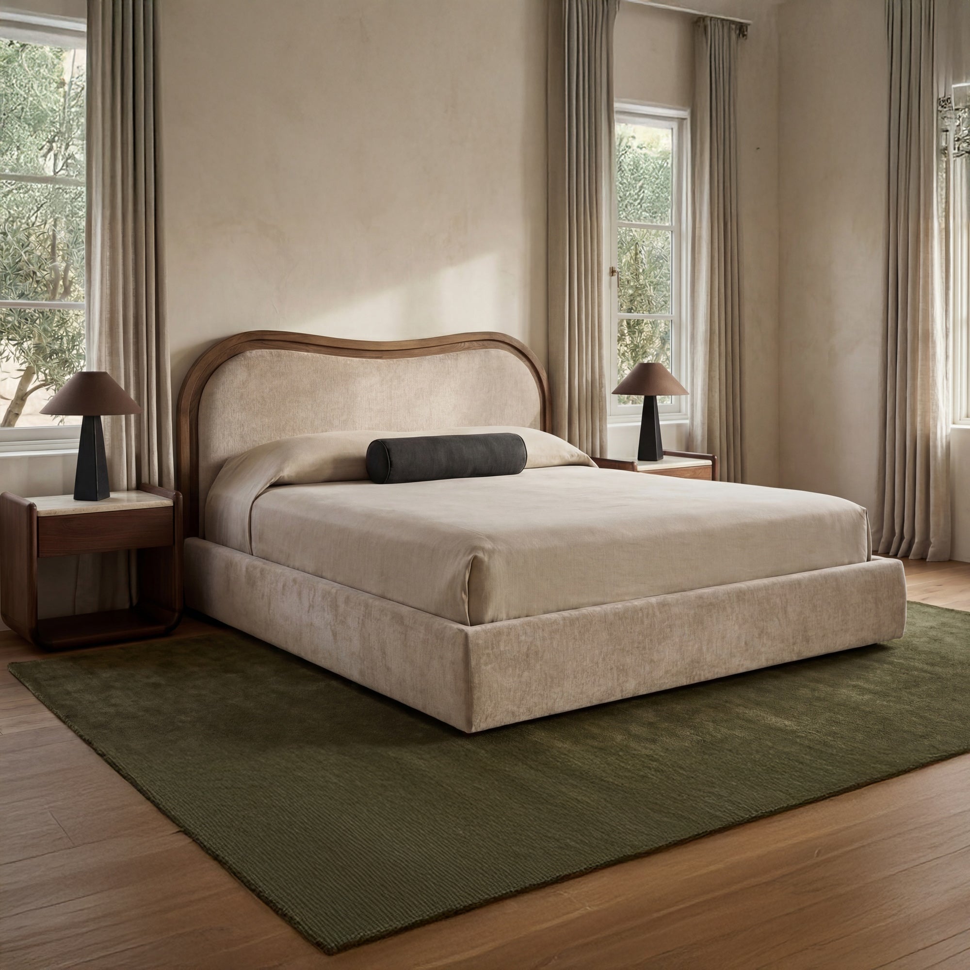 Camilla King Bed Oat - 1630Living