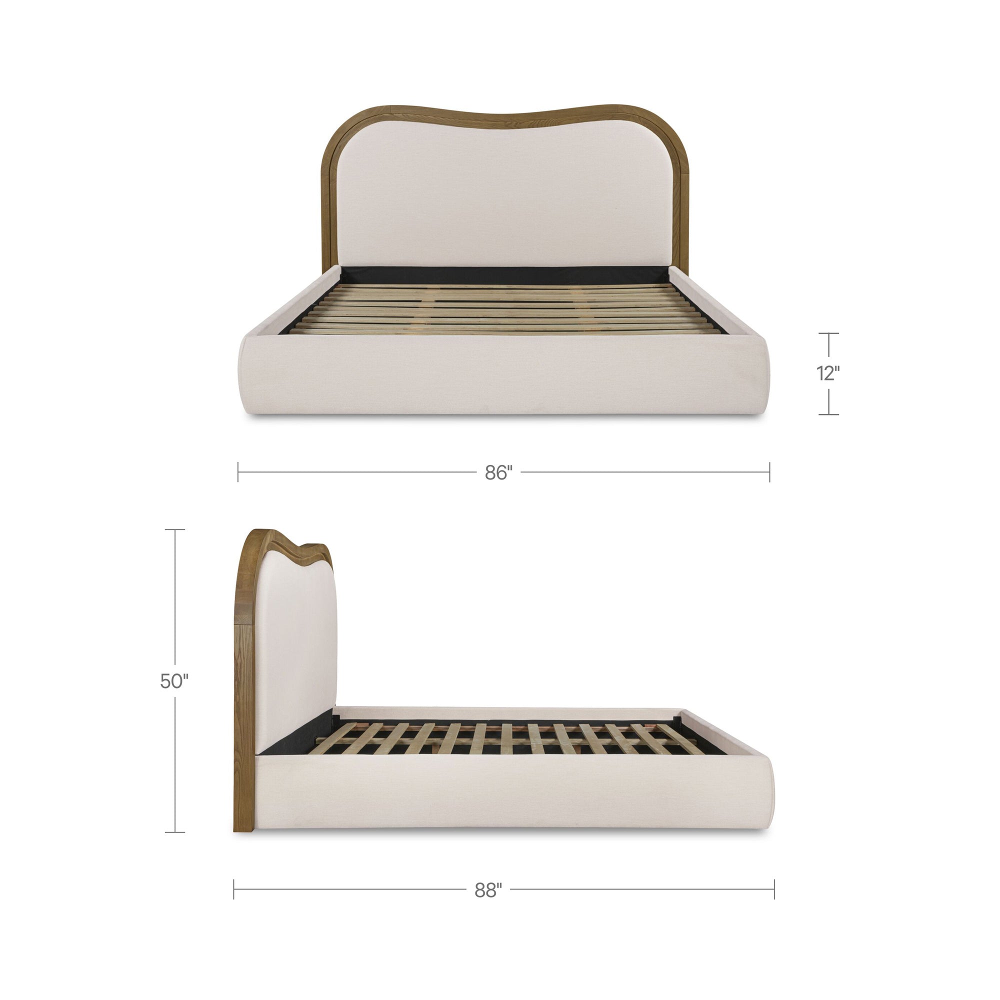 Camilla King Bed Oat - 1630Living