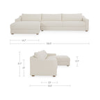 Farrow Sectional Flecked Oat Left - 1630Living