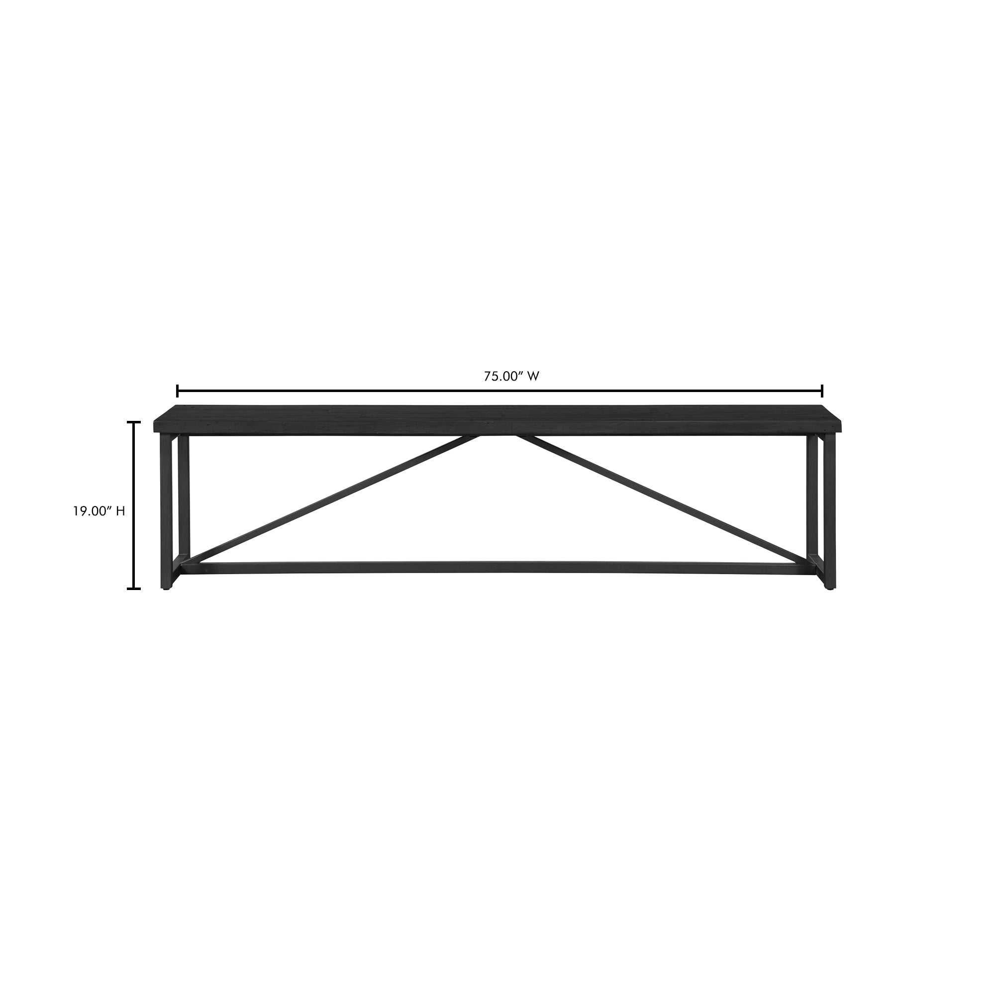 Sierra Bench Black - 1630Living