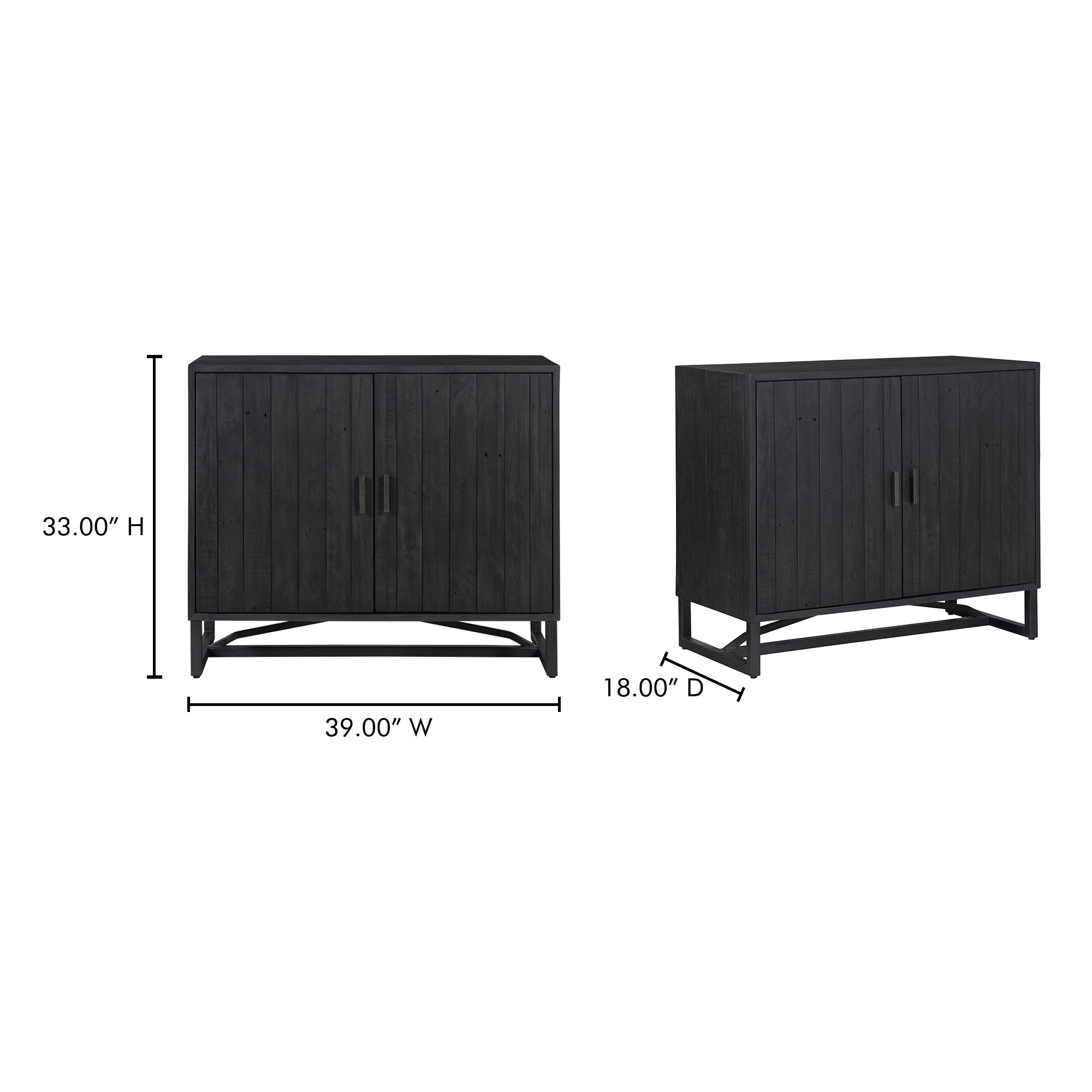 Sierra 2 Door Cabinet Black - 1630Living