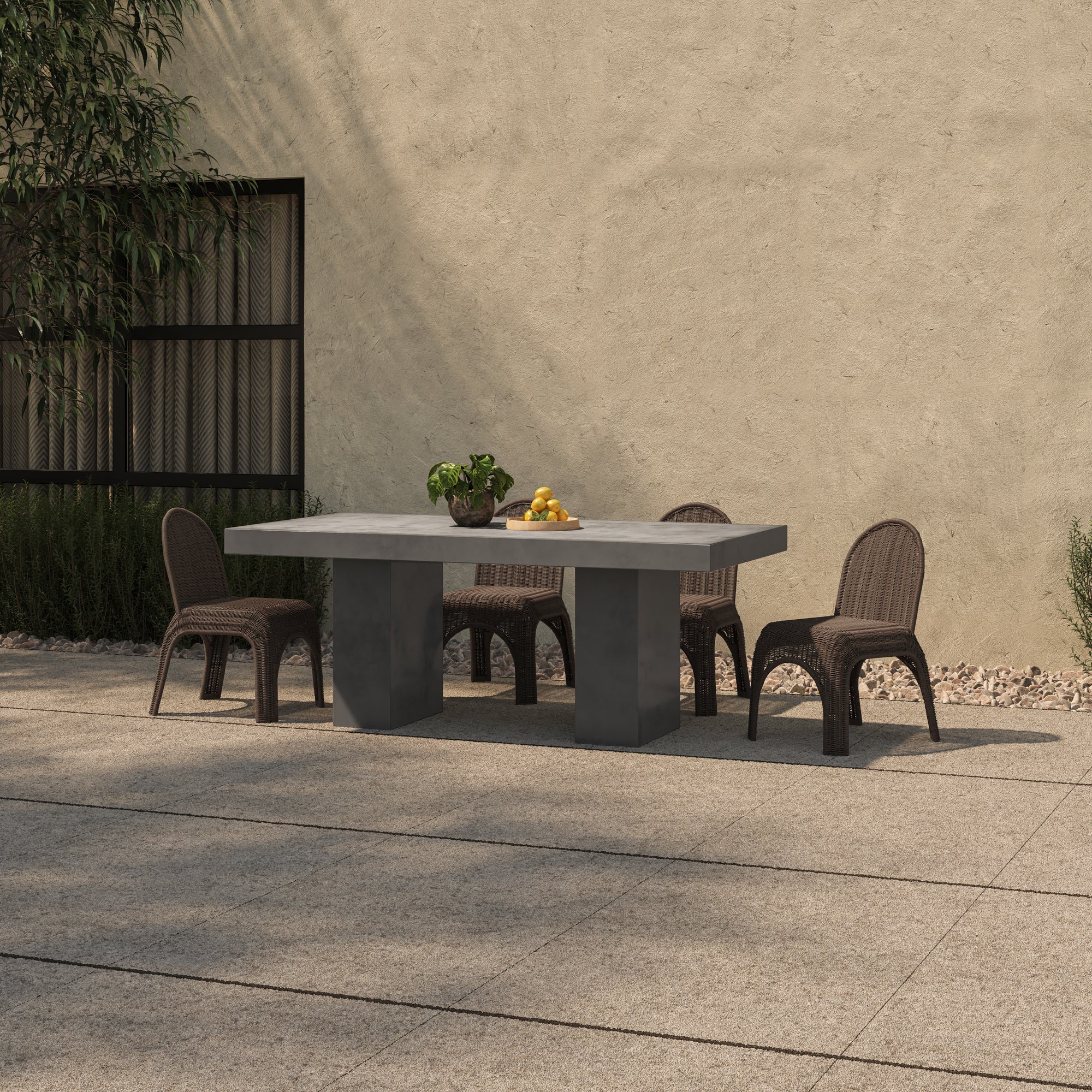 Kendall Outdoor Dining Chair Brown - Set of Two - 1630Living