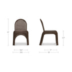 Kendall Outdoor Dining Chair Brown - Set of Two - 1630Living