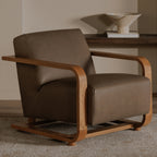 Eckersley Lounge Chair Cool Brown Leather - 1630Living