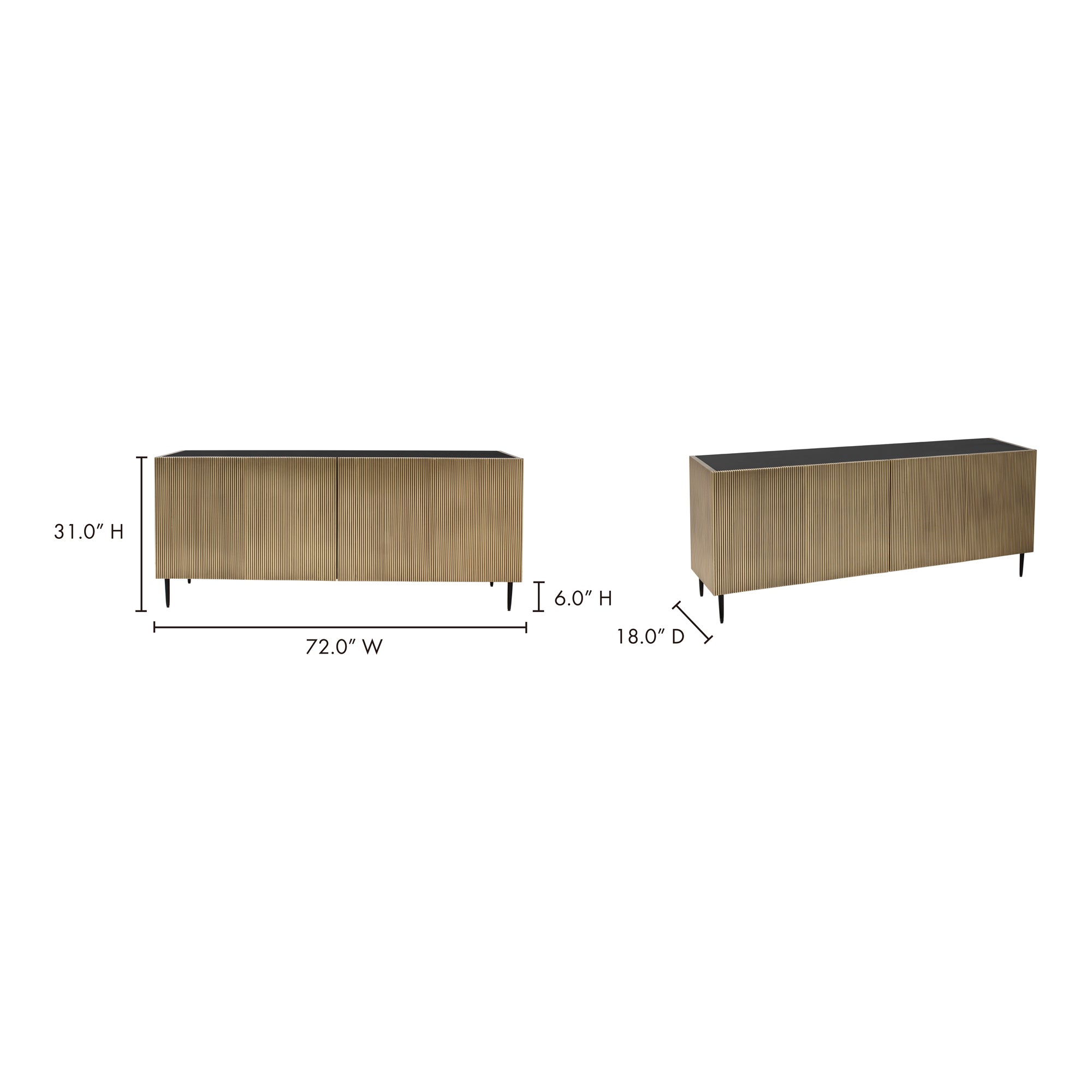 Brogan Sideboard Antique Brass - 1630Living